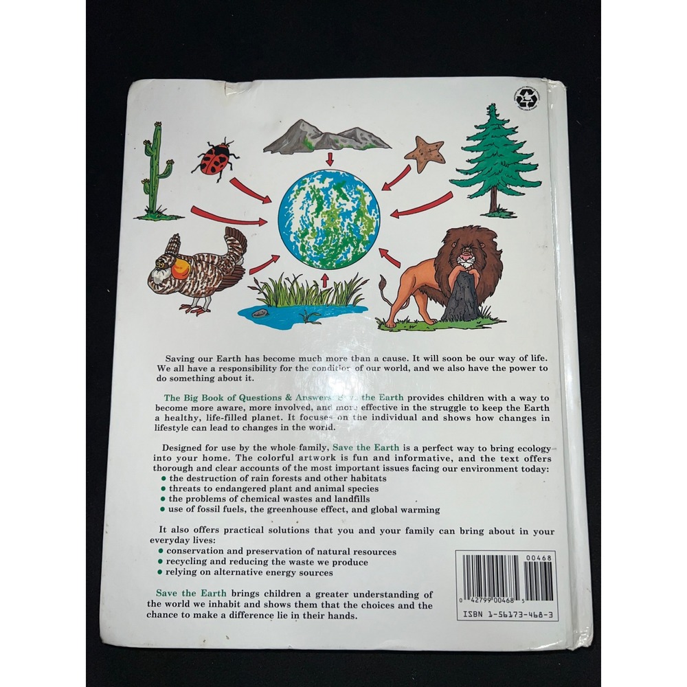 Vintage 1992 Save the Earth The Big Book of Questions and Answers Childrens Book